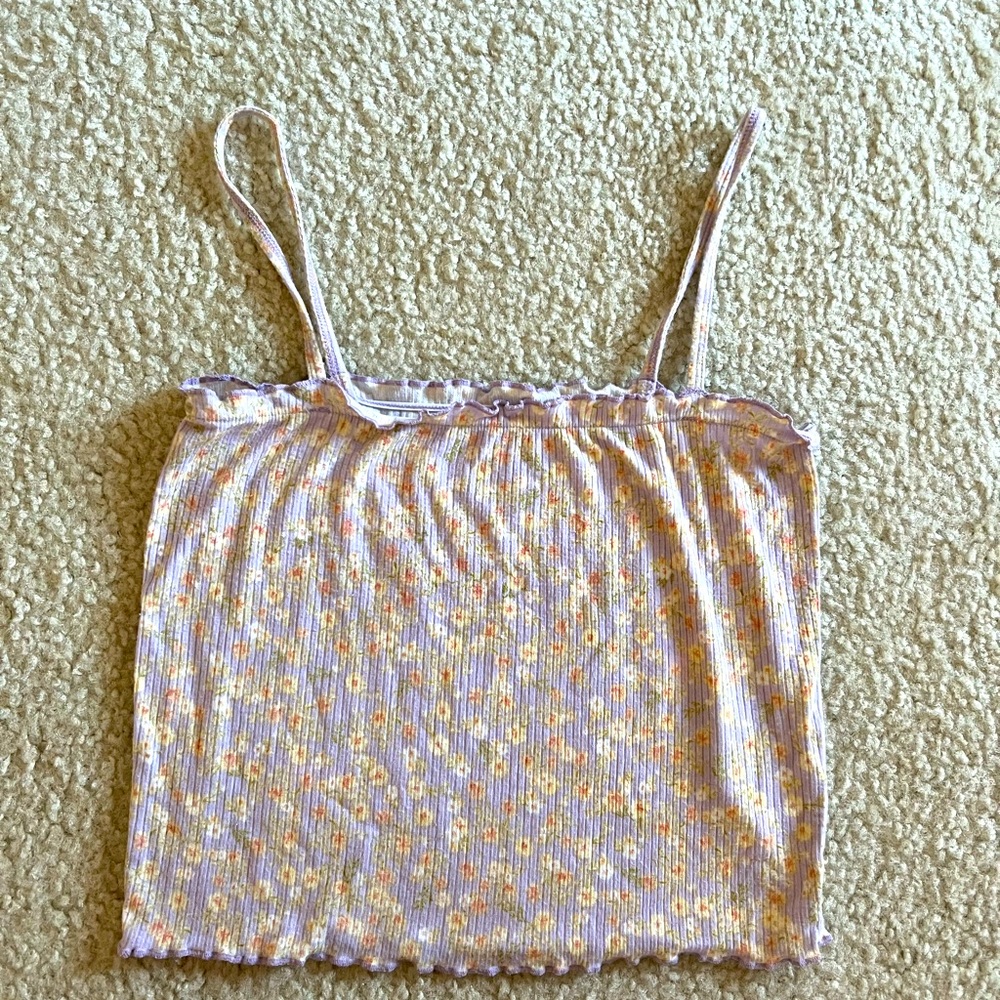Summer tank top purple florals from Pacsun! Size medium